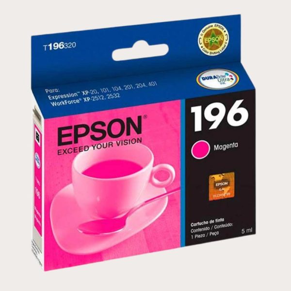 Cartucho Epson T196320 - Magenta Ink XP101/104/201/204/401 WF2512/2532 - Imagen 3