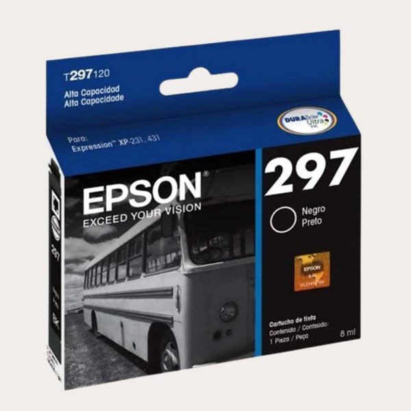 Cartucho Epson T297120 - Black  Xpression XP-231/XP-431 alta capacidad Aprox 300PG