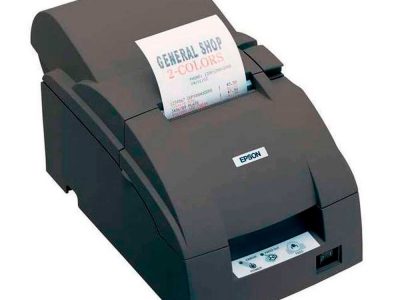 Impresora EPSON Matricial de Recibos. Rollo Auditoría, 76mm, Autocortador, Puerto USB, Incluye Fuente. Negra. TM-U220A-163