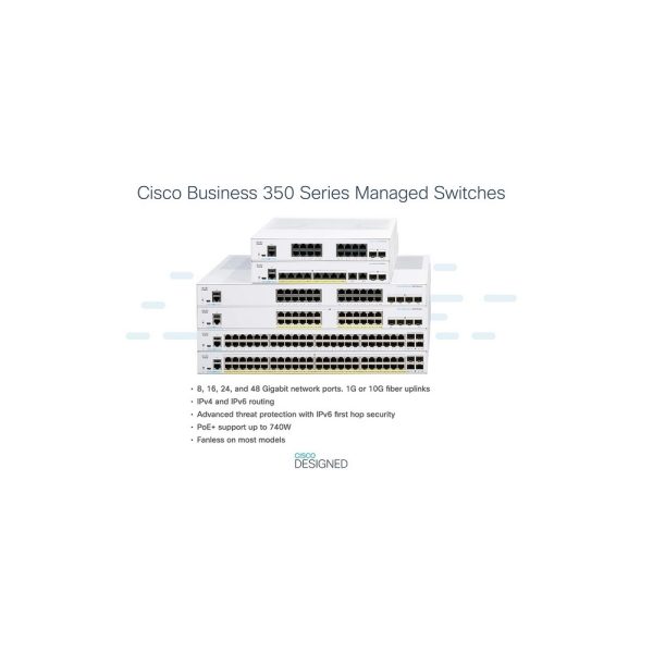 CBS350 Managed 8-port GE, PoE, 2x1G Combo - Imagen 4