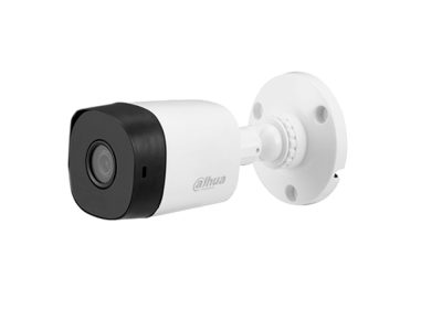 Camara Dahua Bullet, 2MP, Lente fijo 2.8mm, 4en1 (CVI/TVI/AHD/CVBS), Plastica, DWDR, Smart IR20m,  con mic IP67, 12VDC.