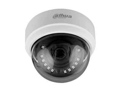 Camara Dahua Domo,2MP, Lente fijo 2,8mm, 4en1 (CVI/TVI/AHD/CVBS), Plastico, Smart IR20m, 12VDC.