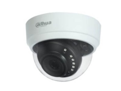 Camara Dahua Domo,2MP, Lente fijo 3,6mm, 4en1 (CVI/TVI/AHD/CVBS), Plastico, Smart IR20m, 12VDC.