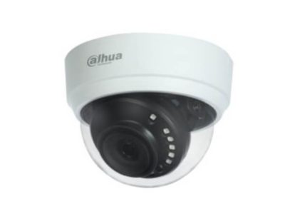 Camara Dahua Domo, 5MP, Lente fijo 2,8mm, 4en1 (CVI/TVI/AHD/CVBS), Plastico, Smart IR20m, 12VDC.