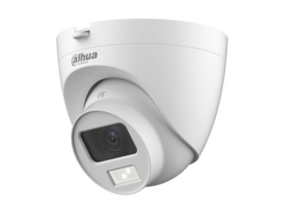 Camara Analoga Tipo Domo de 2 Megapixeles/ Iluminación Dual Inteligente + FullColor/ Lente de 2.8 mm/ 102 Grados de Apertura/ 20 Metros de IR y Luz Visible/ Microfono Integrado/ IP67/ Soporta: CVI/CVBS/AHD/TVI/D/TVI/