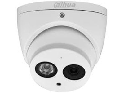 Camara Dahua Domo,2MP, Lente fijo 2,8mm, 4en1 (CVI/TVI/AHD/CVBS), Microfono incorporado, Metal, Smart IR50m, IP67, 12VDC.