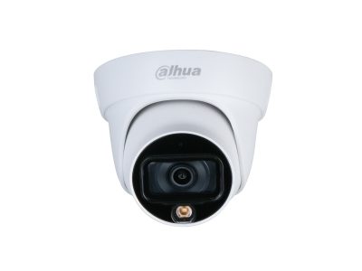 Camara Dahua Domo, 2MP, Full Color, Lente Fijo 2,8mm, IR20M, Audio incorporado, 4en1 (CVI/TVI/AHD/CVBS), Semimetalica, DWDR, StarLight, IP67, 12VDC