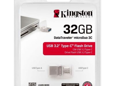 Memoria USB Kingston DataTraveler microDuo 3C  32GB 3.1 Gen 1 plateado