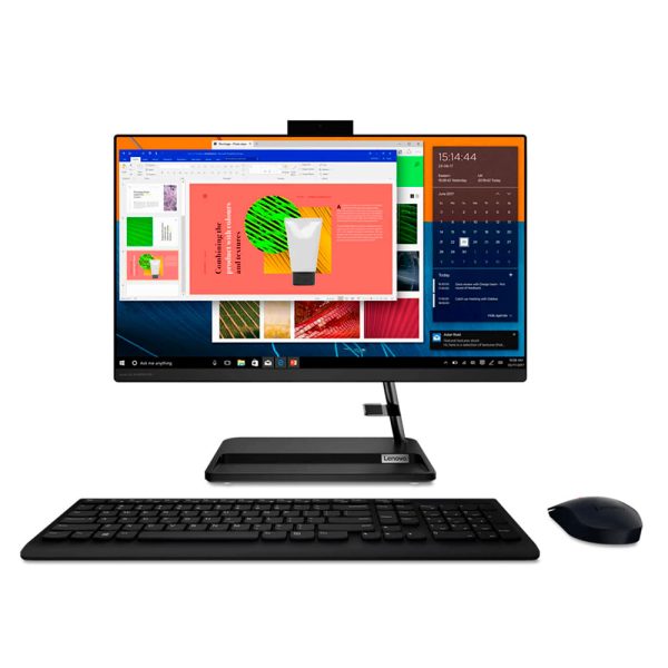 Todo en uno Lenovo IC 3 24ADA6 AMD Ryzen 3 3250U 23,8 Pulgadas FHD Memoria 8GB Estado Solido 256GB Linux - Negro