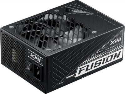 XPG FUSION, Negro, Digital, Soporte de software PRIME, 80+ Titanium, Full Modular, 1600W, ATX24x1, EPS 8x2, PCIE 6+2x10, MOLEXx4, 12VHPWRx2, SATAx12, Condensador 100% Japonés, 12 Años de Garantía