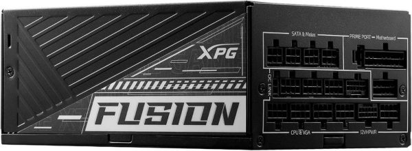 XPG FUSION, Negro, Digital, Soporte de software PRIME, 80+ Titanium, Full Modular, 1600W, ATX24x1, EPS 8x2, PCIE 6+2x10, MOLEXx4, 12VHPWRx2, SATAx12, Condensador 100% Japonés, 12 Años de Garantía - Imagen 4