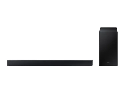 Barra de sonido Samsung, Subwoofer, 2.1 canales Conexión inalámbrica con el televisor, Experiencia de sonido envolvente, Potencia 300W, Garantia de 1 Año