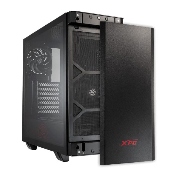 XPG INVADER X BTF, Black, supports motherboards with reverse connector design, ATX Mid Tower,3.5incx3, I/O: USB-Cx1, USBx2 , HD Audiox1, Resetx1, Powerx1, Fan: (4 x 120mm Reversed Fans + 1 x 120mm Regular Fan), 2 Years warranty - Imagen 4