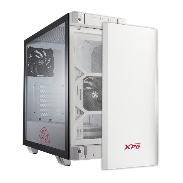 XPG INVADER X BTF, White, supports motherboards with reverse connector design, ATX Mid Tower,3.5incx3, I/O: USB-Cx1, USBx2 , HD Audiox1, Resetx1, Powerx1, Fan: (4 x 120mm Reversed Fans + 1 x 120mm Regular Fan), 2 Years warranty - Imagen 5