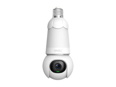 Bulb Cam IMOU Full Color 5MP DOMO WIFI 3K IR 25M Wi-Fi Lente 2.8mm 98° (H), 54° (V), 0~340° Pan, 90°Tilt, Smart IR: 25m DWDR, Compresion: H.265/H.264, Slot MicroSD hasta 256GB, Sirena de Alerta, AI (Deteccion de humano / Vehiculo), Audio 2 vias