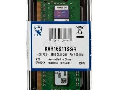 Memoria portatil generica kvr16s11s8/4 1600 mhz