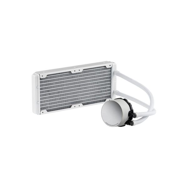 XPG LEVANTE X 240, White, Asetek Solution,Water Block: Copper, Fan: Speed (600-2000 RPM), Noise (18.17 dBA), Airflow (61.5 CFM), FDB Bearing, Socket: Intel (1700/ 1200/ 115x), AMD (AM5/AM4/TR4/sTRX4/SP3), - Imagen 3