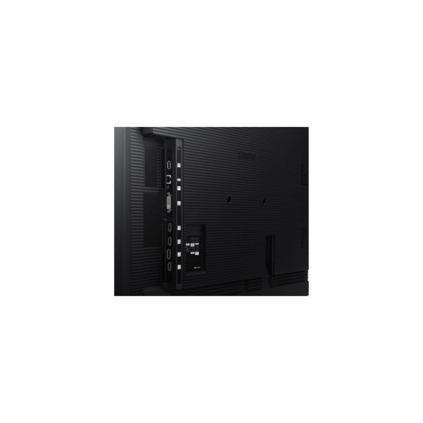 Monitor Industrial Samsung  QH55R ,amaño: 55,Resolución 3840x2160 (16:9) 4K UHD,Brillo 700nit,Certificación contra polvo IP5X,Contraste: 4000:1, Características: uso 24 horas/día, Panel Antirreflectivo, Sensor IR Central (Tras el panel), altavoces 10Wx2 , Reproductor embebido MagicInfo S6, SSSP6, Web Browser, WiFi, 8GB almacenamiento,Entradas: DVI- - Imagen 5