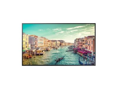 Monitor industrial  QM55B Tamaño: 55, Resolución 3840X2160 (16:9) 4K UHD, Brillo 500nit, Certificación contra polvo IP5X,  Contraste: 4000:1, Características: uso 24 horas/día, Panel Antirreflectivo, Sensor IR Central (Tras el panel), altavoces 10Wx2 ,Web Browser, WiFi, 8GB almacenamiento, , HDMI 2.0 x3, Display Port 1.2x1, Audio mini Jack, RS232C