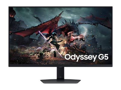 Monitor Samsung  plano gamer Odyssey G5 Tamaño pantalla: 32 Panel  VA  Color Negro  PIVOT - HAS Brillo: 250cd/m2   Relacion de Aspecto 16:9 Contraste:  1000:1(Typ)  HDR10 Resolución:  2560 x 1440   2K   SRGB 99% Tiempo de Respuesta: 1 ms Tasa de refresco  165 HZ Eye Saver Mode, Flicker Free, Windows Certification  FreeSync Premium,Pantalla VESA HD