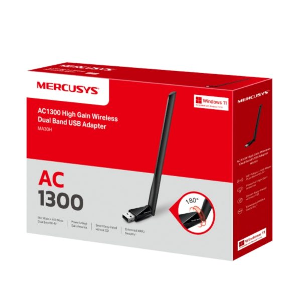 Adaptador MERCUSYS USB inalámbrico nano de doble banda AC1300 - Imagen 4