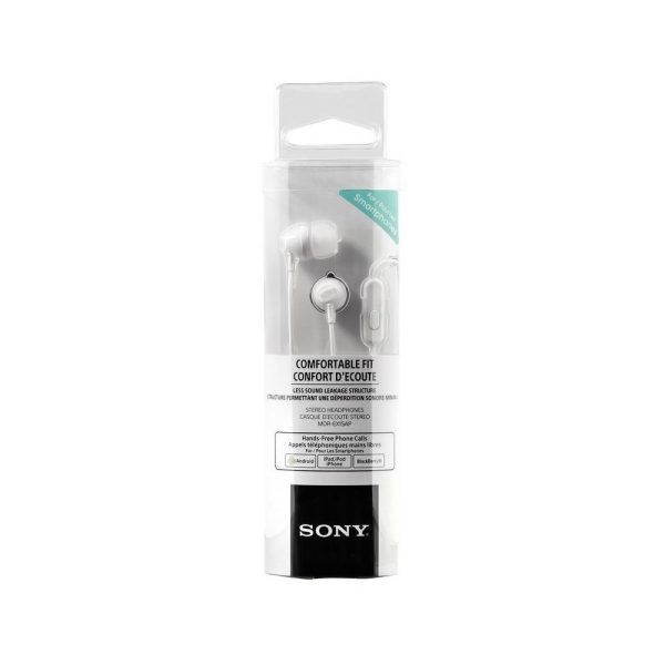 Audífonos Sony internos MDR-EX15AP  Color Blanco de silicona de ajuste seguro. (con micrófono) - Imagen 5