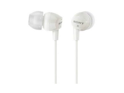 Audífonos Sony internos MDR-EX15LP Color Blanco, de silicona de ajuste seguro.