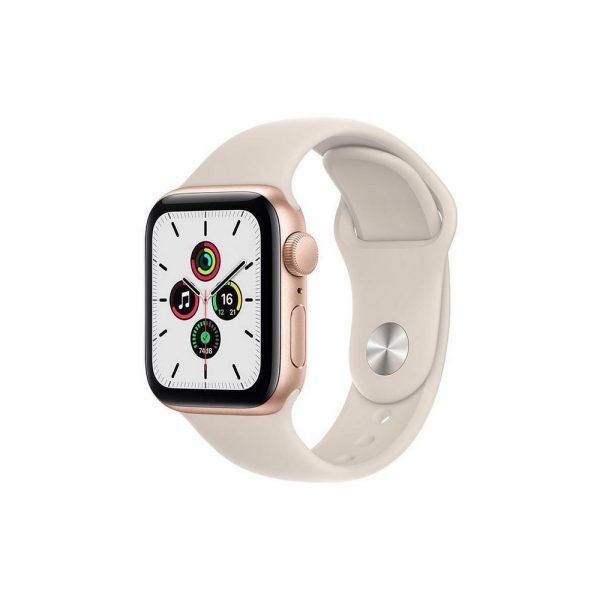 Apple Watch SE (GPS) - Caja de aluminio en oro de 40 mm - Correa deportiva blanco estrella - Talla única