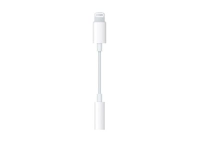 Adaptador APPLE De Lightning A Jack De 3.5mm Para Audífonos COLOR Blanco
