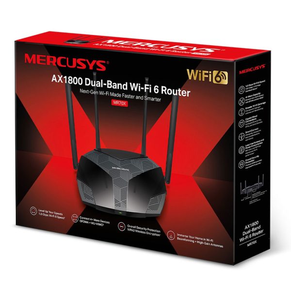 Router Mercusys Ax1800 TPLINK Doble Banda COLOR Negro - Imagen 5
