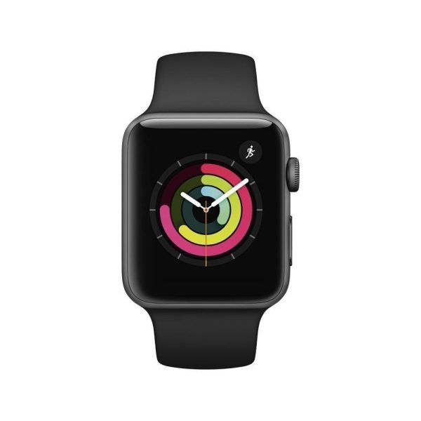 Apple Watch Series 3 (GPS) con caja de 42 mm de aluminio en gris espacial y correa deportiva negra - Imagen 3