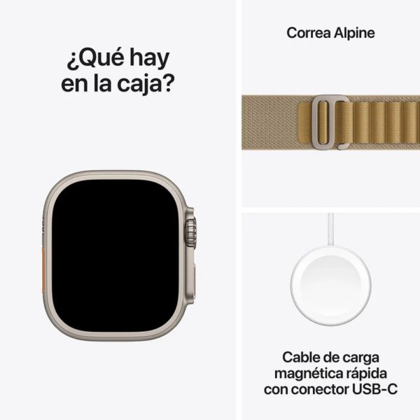 Apple Watch Ultra 2 GPS + Cellular 49mm Natural Titanium Case with Tan Alpine Loop - Medium - Imagen 5