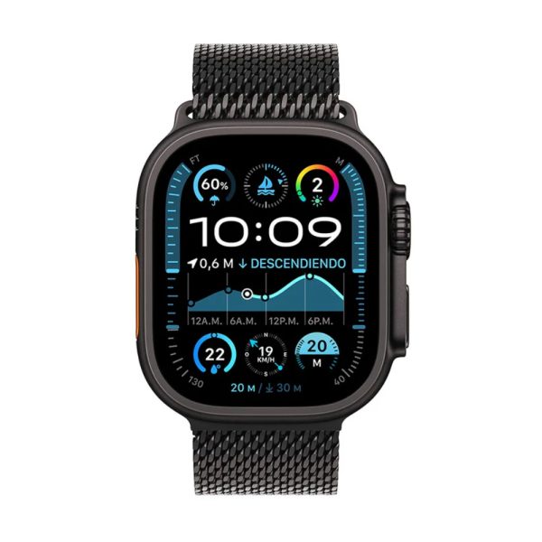 Apple Watch Ultra 2 GPS + Cellular 49mm Black Titanium Case with Black Titanium Milanese Loop - M - Imagen 3