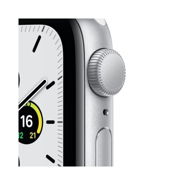Apple Watch SE GPS, 40mm Silver Aluminium Case with White Sport Band - Imagen 3
