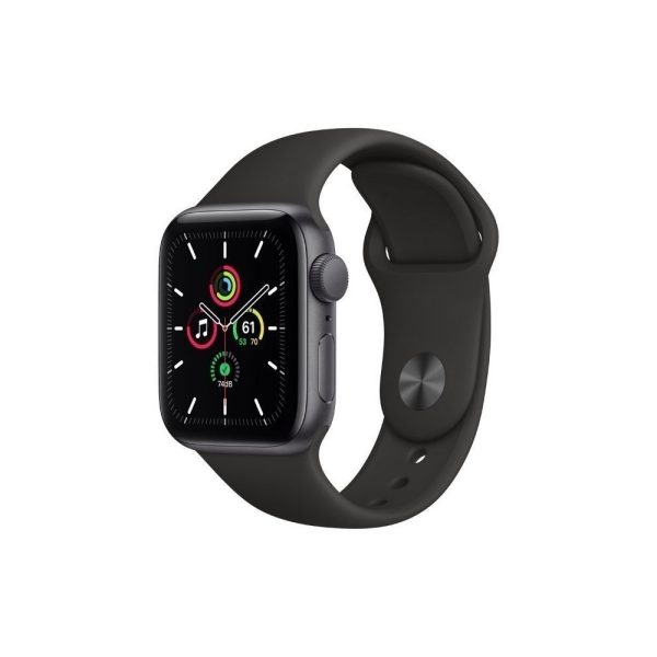 Apple Watch SE (GPS) - Caja de aluminio en gris espacial de 40 mm - Correa deportiva negra - Talla única