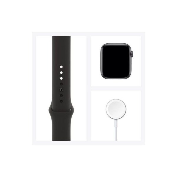 Apple Watch SE (GPS) - Caja de aluminio en gris espacial de 40 mm - Correa deportiva negra - Talla única - Imagen 5