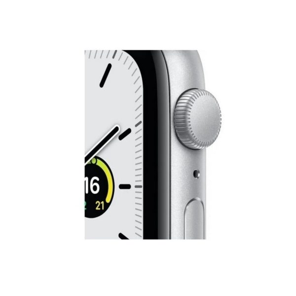 Apple Watch SE GPS, 44mm Silver Aluminium Case with White Sport Band - Imagen 3