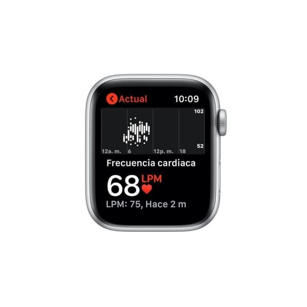 Apple Watch SE GPS, 44mm Silver Aluminium Case with White Sport Band - Imagen 5