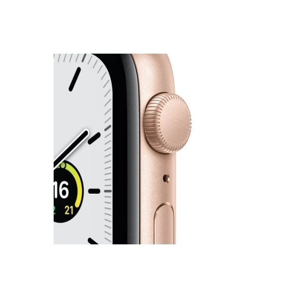 Apple Watch SE (GPS) - Caja de aluminio en oro de 44 mm - Correa deportiva rosa arena - Imagen 3
