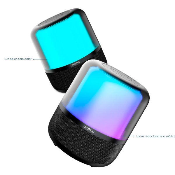 Parlante ORAIMO Soundflow Con Luces de Colores Led COLOR Negro - Imagen 3