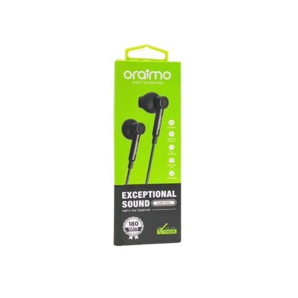 Audifonos de Cable Oraimo THOR negros - Imagen 4
