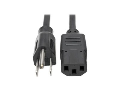 Cable de Alimentación para Computadora, NEMA 5-15P a C13 - 10A, 125V, 18 AWG, 30.5 cm [1 pie], Negro