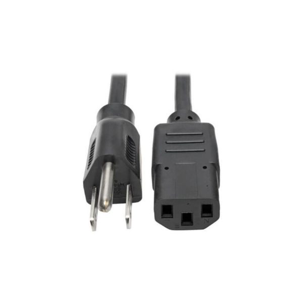 Cable de Alimentación para Computadora, NEMA 5-15P a C13 - 10A, 125V, 18 AWG, 30.5 cm [1 pie], Negro