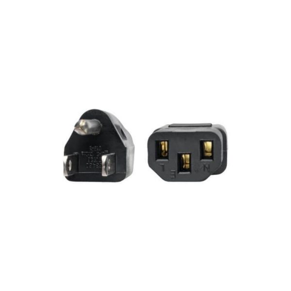 Cable de Alimentación de CA para Computadora de Escritorio, NEMA 5-15P a C13 - 13A, 125V, 16 AWG, 61 cm [2 pies], Negr - Imagen 3