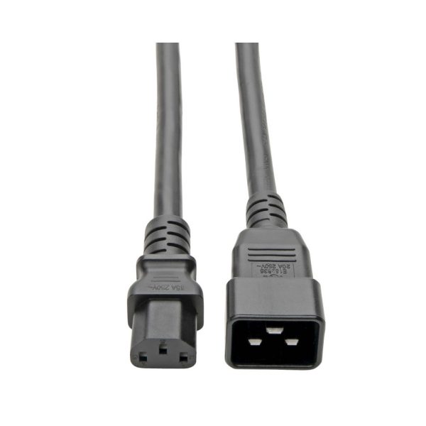 Cable de Alimentación para Computadora C20 a C13 - Servicio Pesado, 15A, 100V ~ 250V, 14 AWG, 2.13 m [7 pies], Negro - Imagen 3