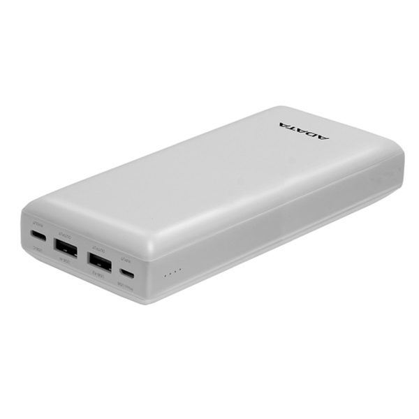 Power Bank 20000mAh Blanca  /2 puertos USB + 1 Puerto Tipo C entrada y Salida + 1 puerto de entrada  micro usb - Imagen 3
