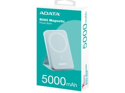 Power Bank  Azul 5000mAh magnetica, 1 Puerto tipo c entrada y salida