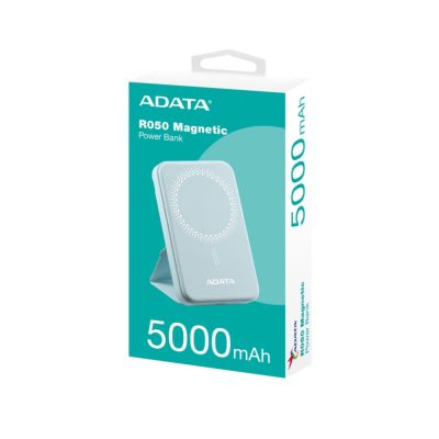Power Bank  Azul 5000mAh magnetica, 1 Puerto tipo c entrada y salida