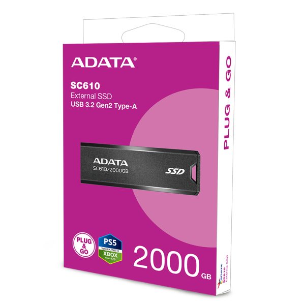 SSD EXTERNO MINI NEGRO C610  2TB TIPO USB - Imagen 5