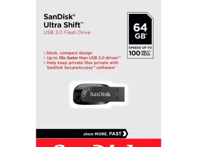 Memoria USB SanDisk Ultra Shift 3.0 64GB Negro